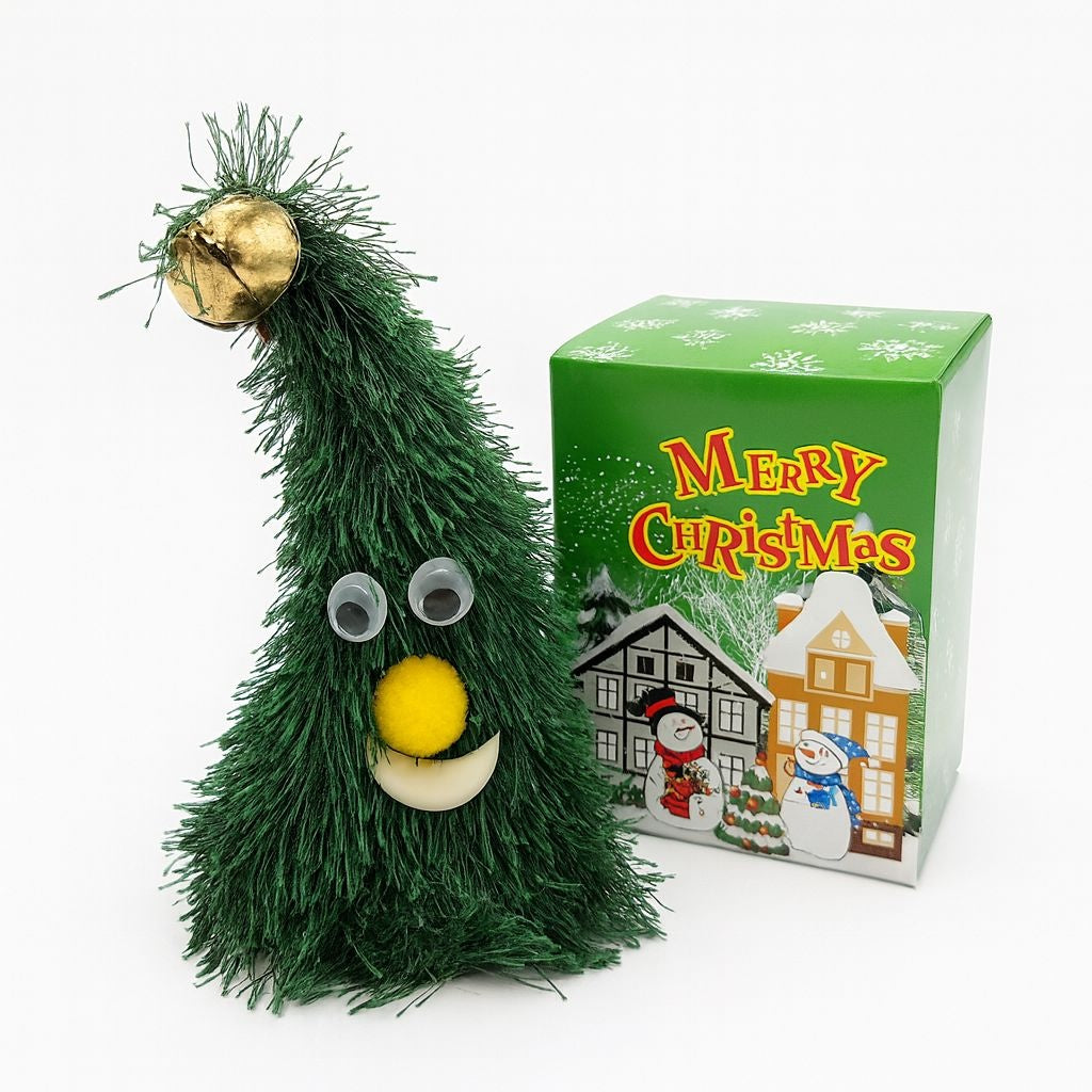 Bradut Craciun Muzical si Dansator , Figurina Amuzanta cu Clopotel, 18.5cm