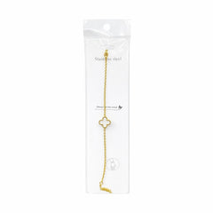 Brățară aurie Roxé cu simbol alb elegant, reglabilă 16.5+6 cm
