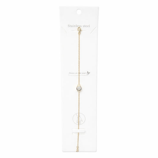 Bratara aurie Roxe reglabila cu cristal central elegant 20cm