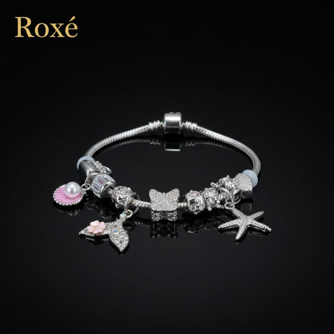 Bratara dama ROXE cu charmuri marine si elemente stralucitoare, model elegant