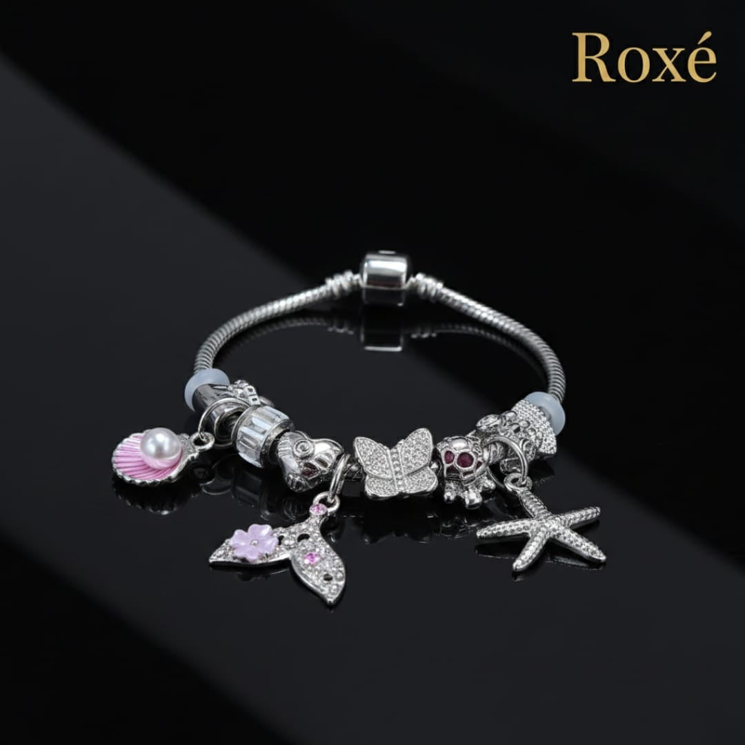 Bratara dama ROXE cu charmuri marine si elemente stralucitoare, model elegant