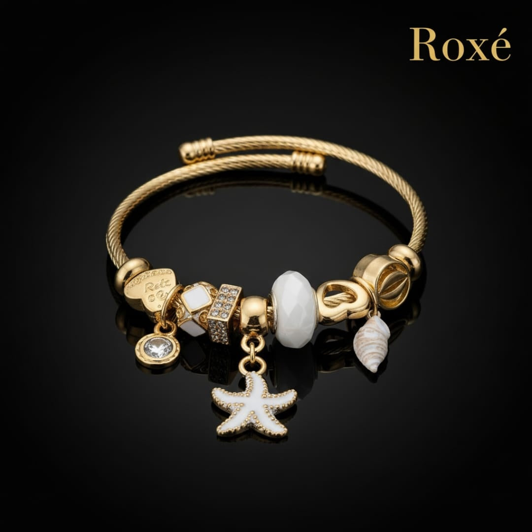 Bratara dama ROXE cu charmuri marine si pandantive, model elegant, culori mix