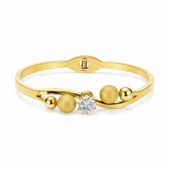 Bratara eleganta ROXE aurie cu cristal stralucitor si bile decorative