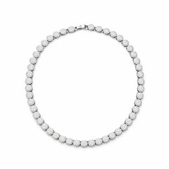 Bratara Roxe argintie cu cristale elegante, 19 cm, din material inoxidabil