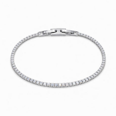 Brățară Roxé Argintie cu Cristale Fine – Strălucire Delicată, 17.5 cm