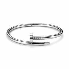 Bratara ROXE argintie tip cui design modern minimalist inchidere fixa