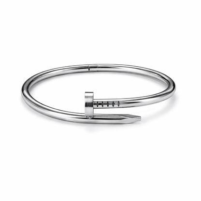 Bratara ROXE argintie tip cui design modern minimalist inchidere fixa