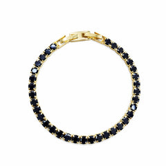 Brățară Roxé Aurie cu Pietricele Negre – Elegantă, 18 cm