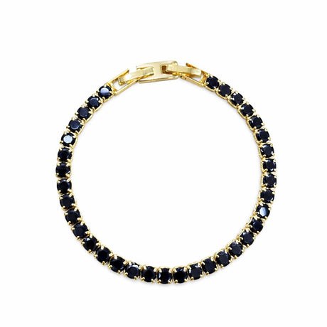 Brățară Roxé Aurie cu Pietricele Negre – Elegantă, 18 cm