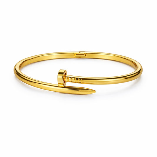 Bratara ROXE aurie tip cui design minimalist elegant inchizatoare fixa