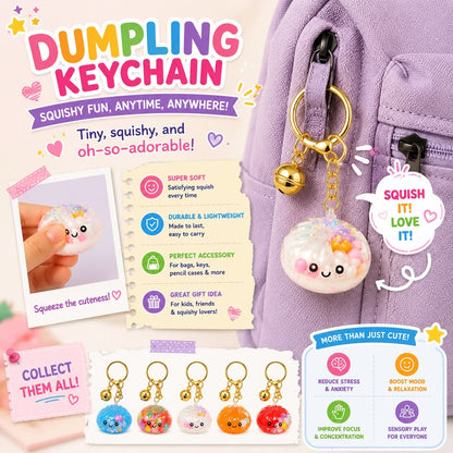 Breloc Dumpling Kawaii pentru Chei și Ghiozdan, Model Colorat, Aleatoriu