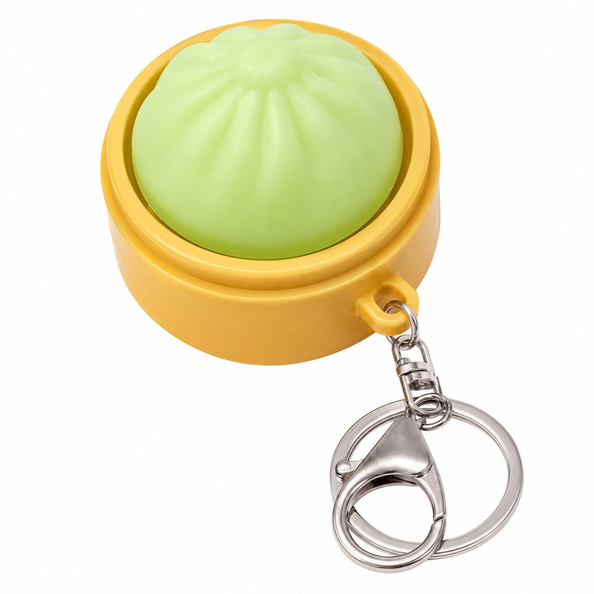 Breloc Dumpling Pop It cu Lumini LED – Jucărie Antistres Tip Squishy, Breloc pentru Ghiozdan