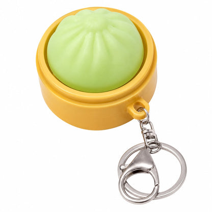 Breloc Dumpling Pop It cu Lumini LED – Jucărie Antistres Tip Squishy, Breloc pentru Ghiozdan