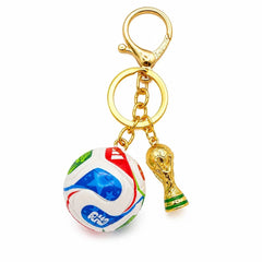 Breloc Minge de Fotbal cu Lumini LED Multicolore și Trofeu, Baterii Incluse, Accesoriu pentru Chei
