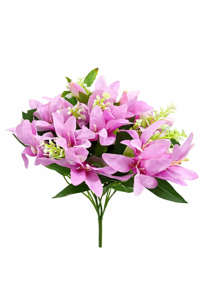 Buchet 15 crini artificiali roz, decorativi, 30 cm