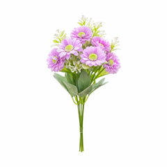 Buchet artificial 25 de crizanteme mov deschis 30 cm