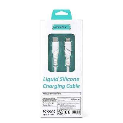 Cablu de incarcare si date USB-C Lightning Hongyu HY-SJX40, 66W, 1m, fast charge, alb
