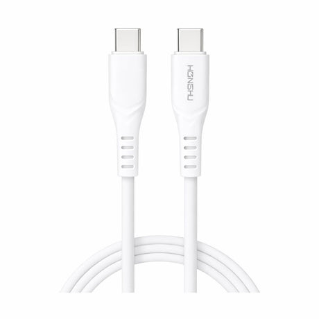Cablu de Încărcare și Transfer Date Silicon Lichid, C-C 100 cm, Alb