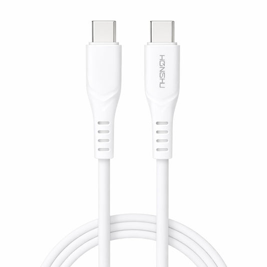 Cablu de Încărcare și Transfer Date Silicon Lichid, C-C 100 cm, Alb