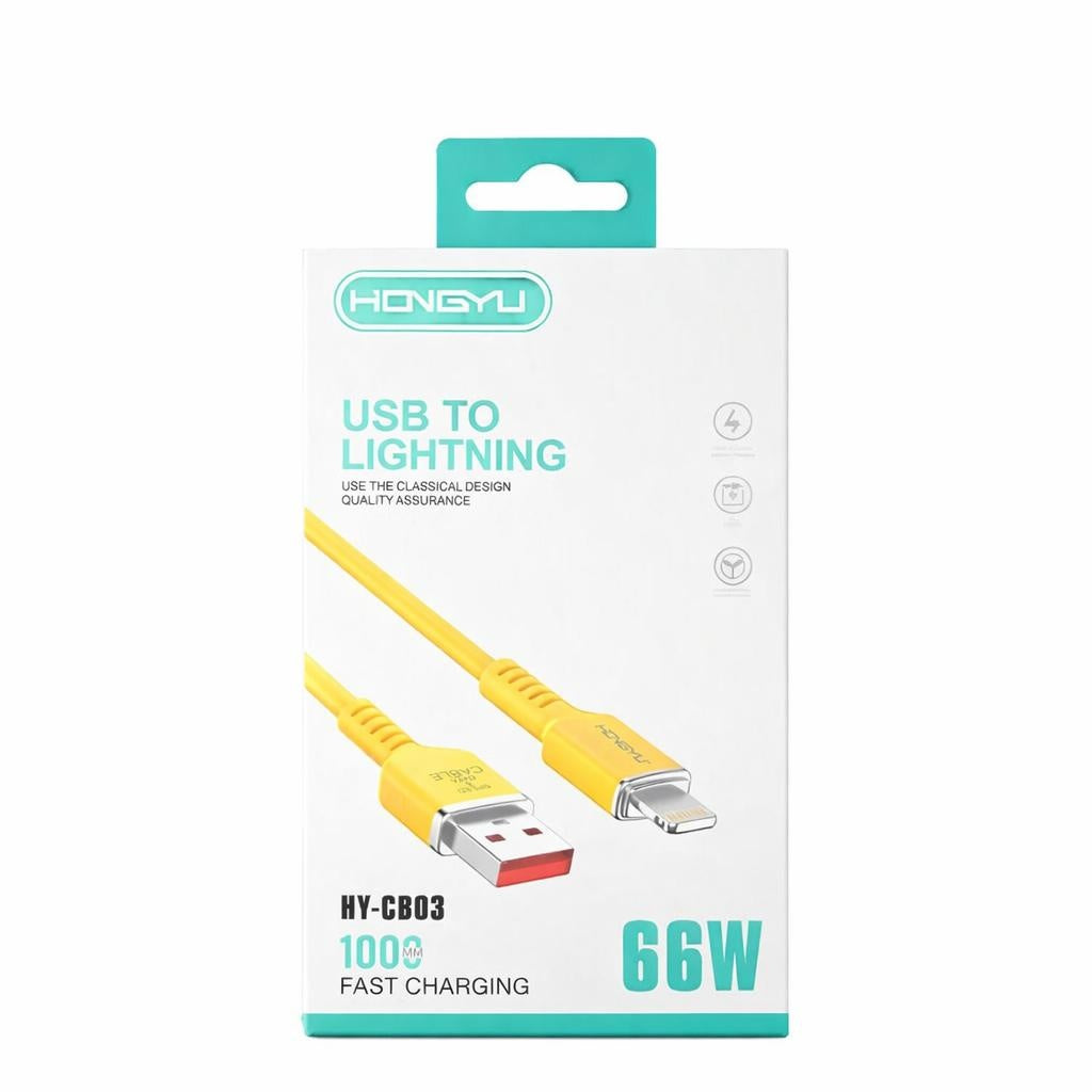 Cablu de Încărcare USB, 66W, Silicon Ultra Moale, Alb, Încărcare Rapidă