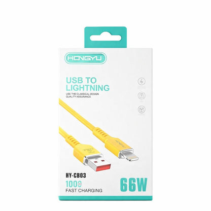 Cablu de Încărcare USB, 66W, Silicon Ultra Moale, Alb, Încărcare Rapidă