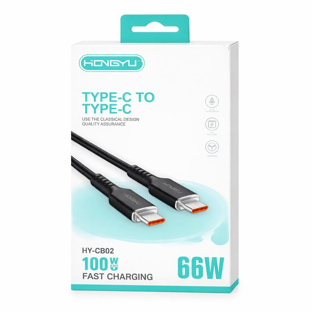 Cablu USB Type-C 66W Fast Charging, 100cm, Alb