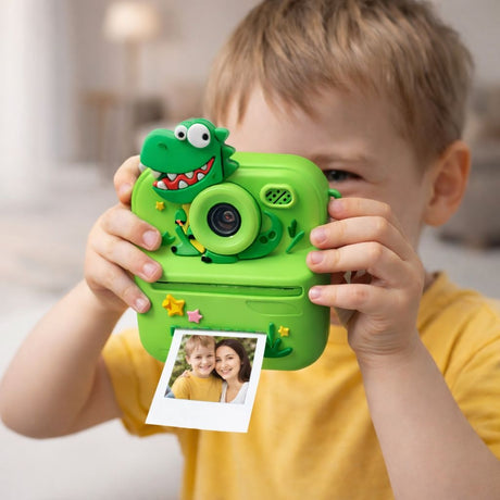 Cameră de Jucărie pentru Copii, Tematică Dinozaur, Plastic, Verde