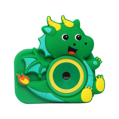 Camera foto digitala pentru copii 4800 MP, 8x zoom, model dragon verde, 11.5x11.5cm