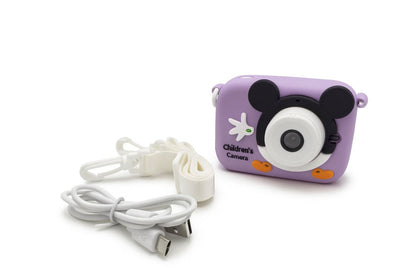 Camera foto digitala pentru copii 4800 MP, 8x zoom, model mov soricel simpatic, 12x12cm