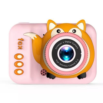 Camera foto digitala pentru copii 4800 MP, 8x zoom, model vulpita roz, 12x12cm