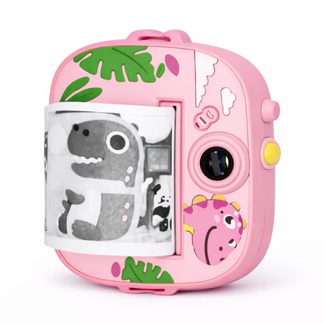 Camera foto instant copii roz cu imprimare termica fara cerneala