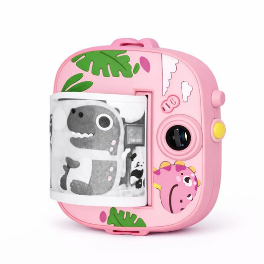 Camera foto instant copii roz cu imprimare termica fara cerneala