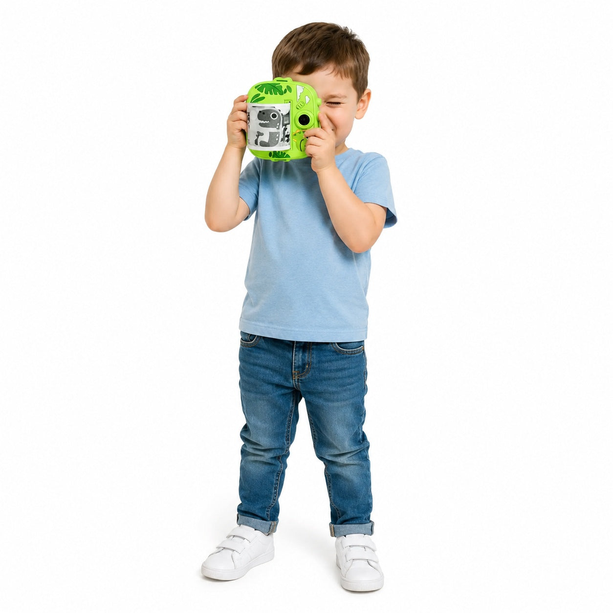 Camera foto instant copii verde cu imprimare termica fara cerneala
