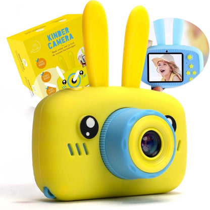 Camera Foto pentru Copii cu Ecran, Video, Jocuri si Design Iepuras, Jucarie Educativa