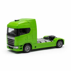 Camion cap tractor metal verde 13.5 cm cabina rabatabila sunete si lumini