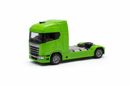 Camion cap tractor metal verde 13.5 cm cabina rabatabila sunete si lumini