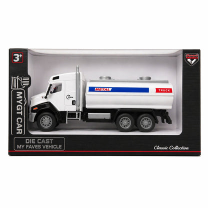 Camion cisterna alb 26.5x11 cm jucarie copii plastic
