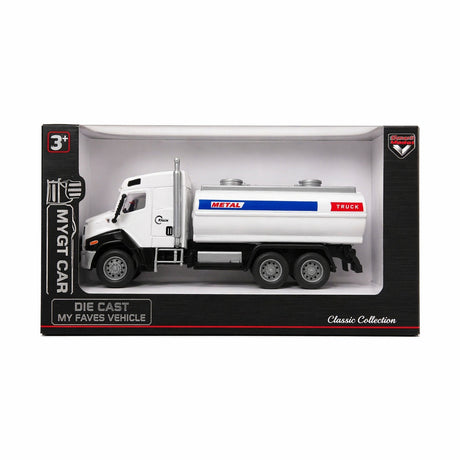Camion cisterna alb 26.5x11 cm jucarie copii plastic