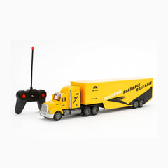 Camion cu radiocomanda 70 cm, model Heavy Trucks, remorca mare, 2.4 GHz, culoare galben