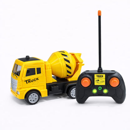 Camion de construcții cu lumini și telecomandă din plastic City Builders
