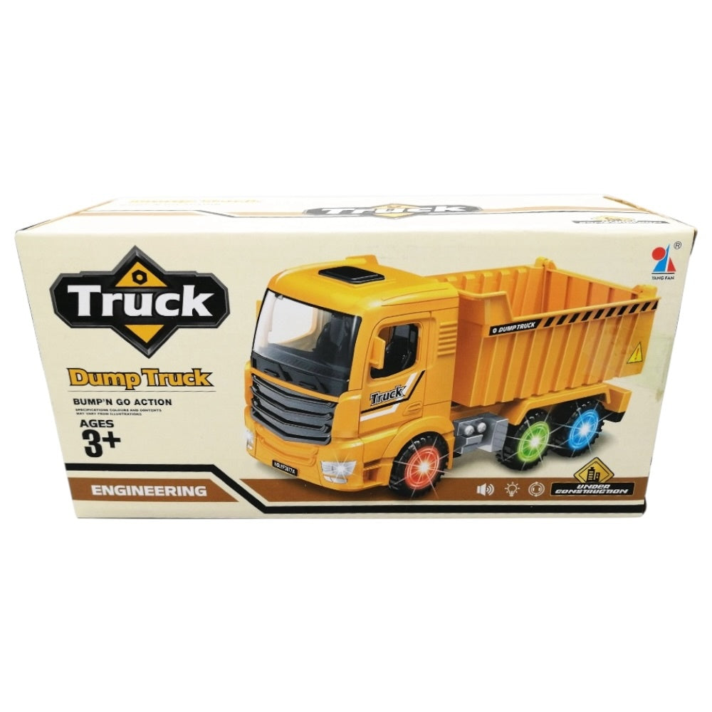 Camion de Jucărie cu Lumini și Funcție Bump & Go, Plastic, 23,5x9x11,5 cm