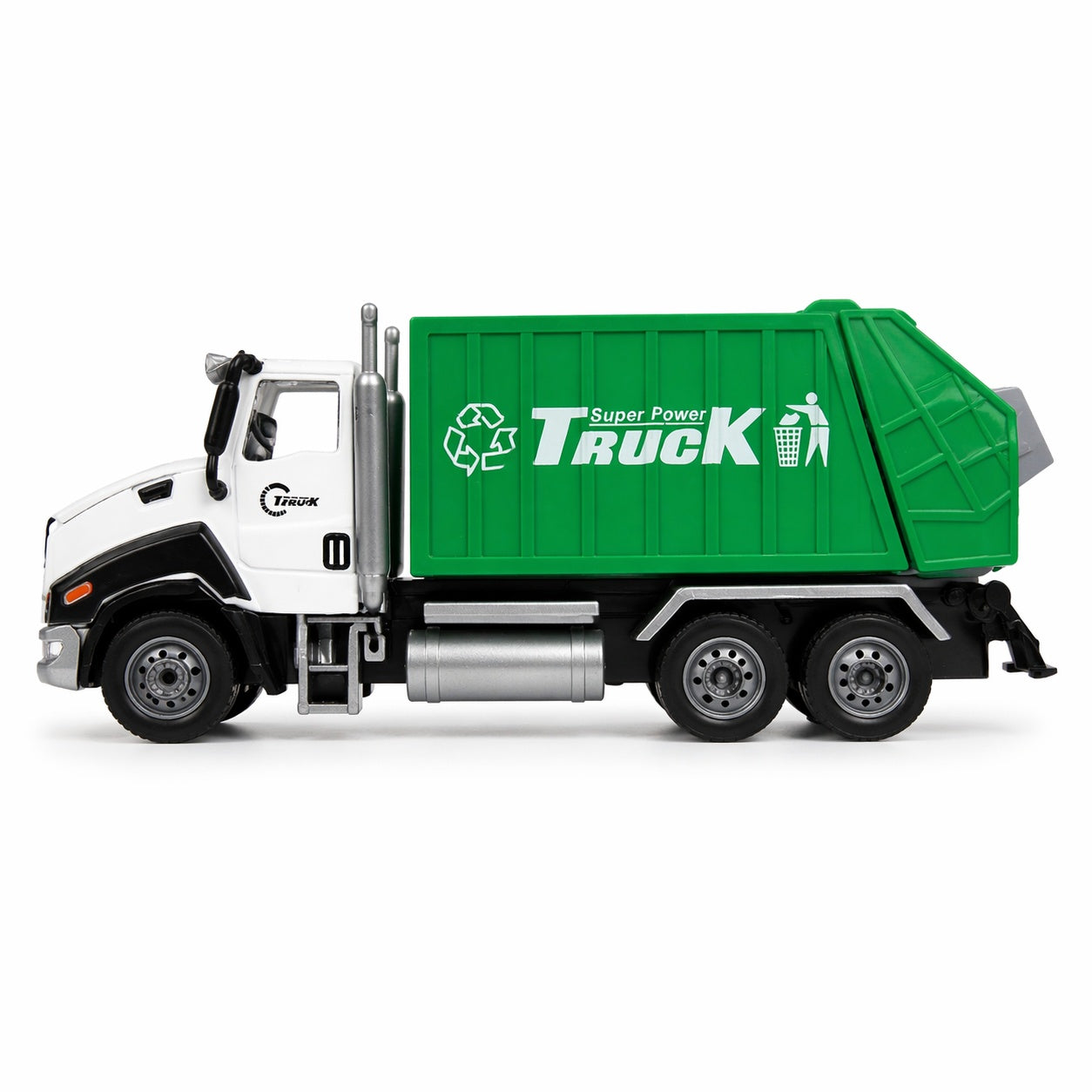 Camion de reciclare verde 26.5x11 cm jucarie copii plastic