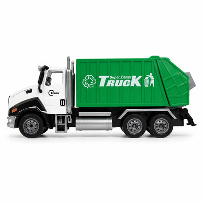 Camion de reciclare verde 26.5x11 cm jucarie copii plastic