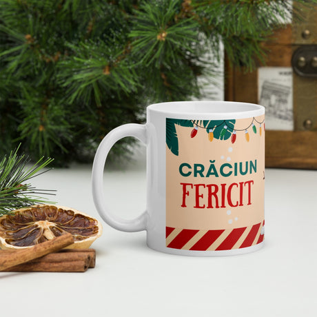 Cana ceramica Craciun 330 ml (11 oz) , design festiv, rezistenta, Engros