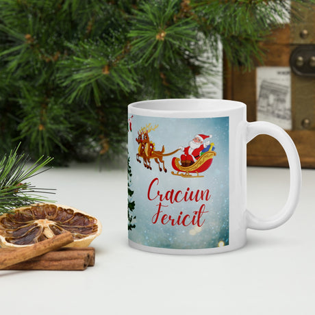 Cana ceramica Craciun 330 ml (11 oz) , design festiv, rezistenta, Engros