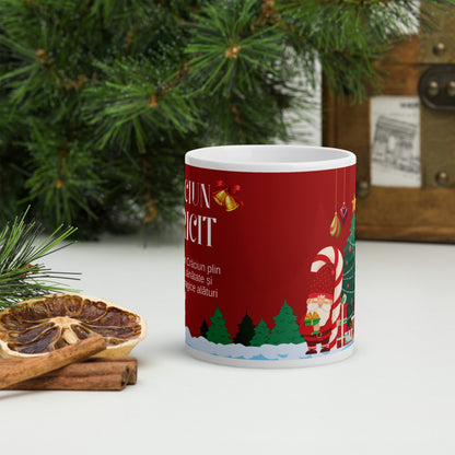 Cana ceramica Craciun 330 ml (11 oz) , design festiv, rezistenta, Engros