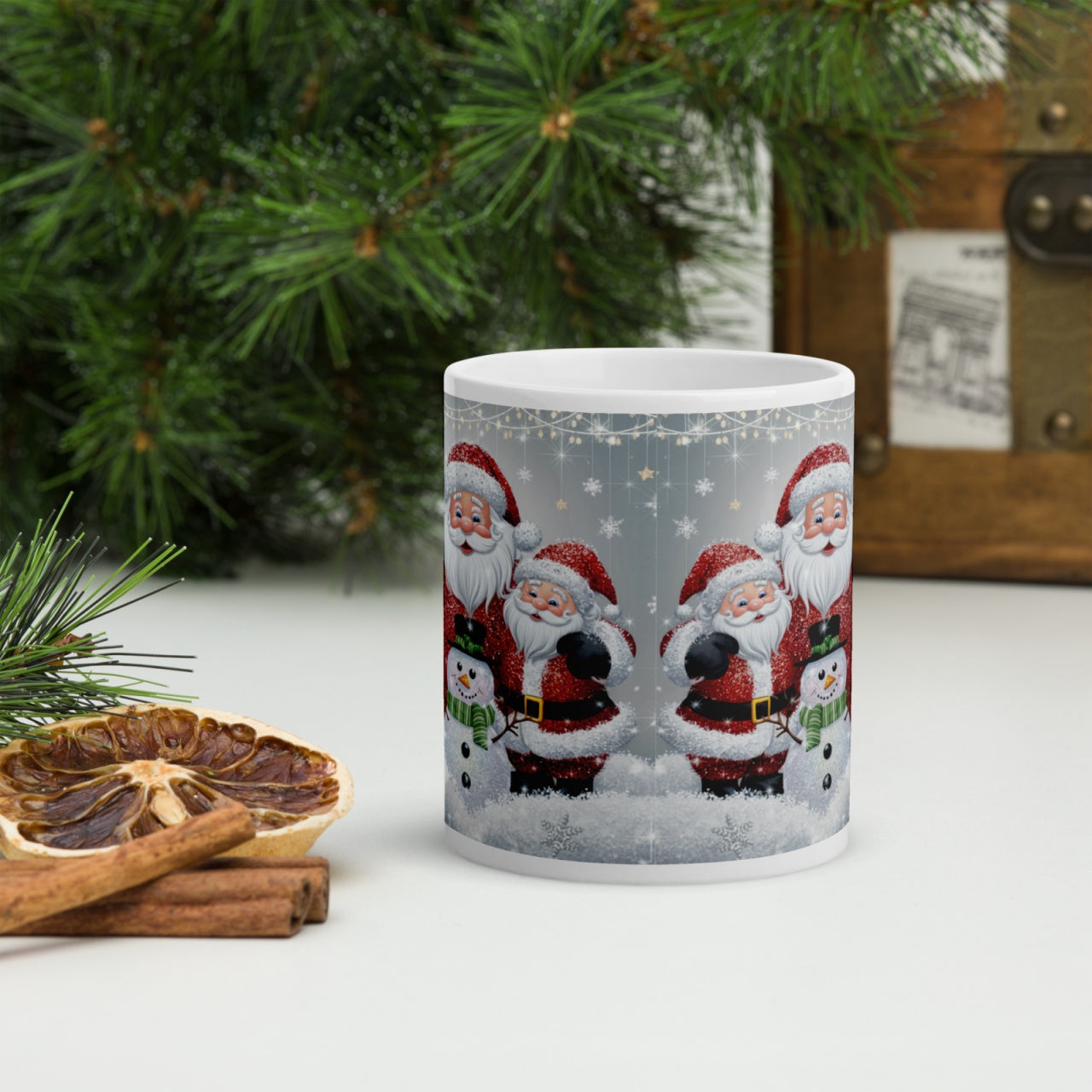 Cana ceramica Craciun 330 ml (11 oz) , design festiv, rezistenta, Engros