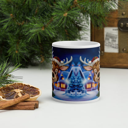 Cana ceramica Craciun 330 ml (11 oz) , design festiv, rezistenta, Engros
