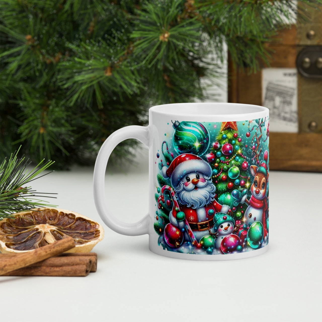 Cana ceramica Craciun 330 ml (11 oz) , design festiv, rezistenta