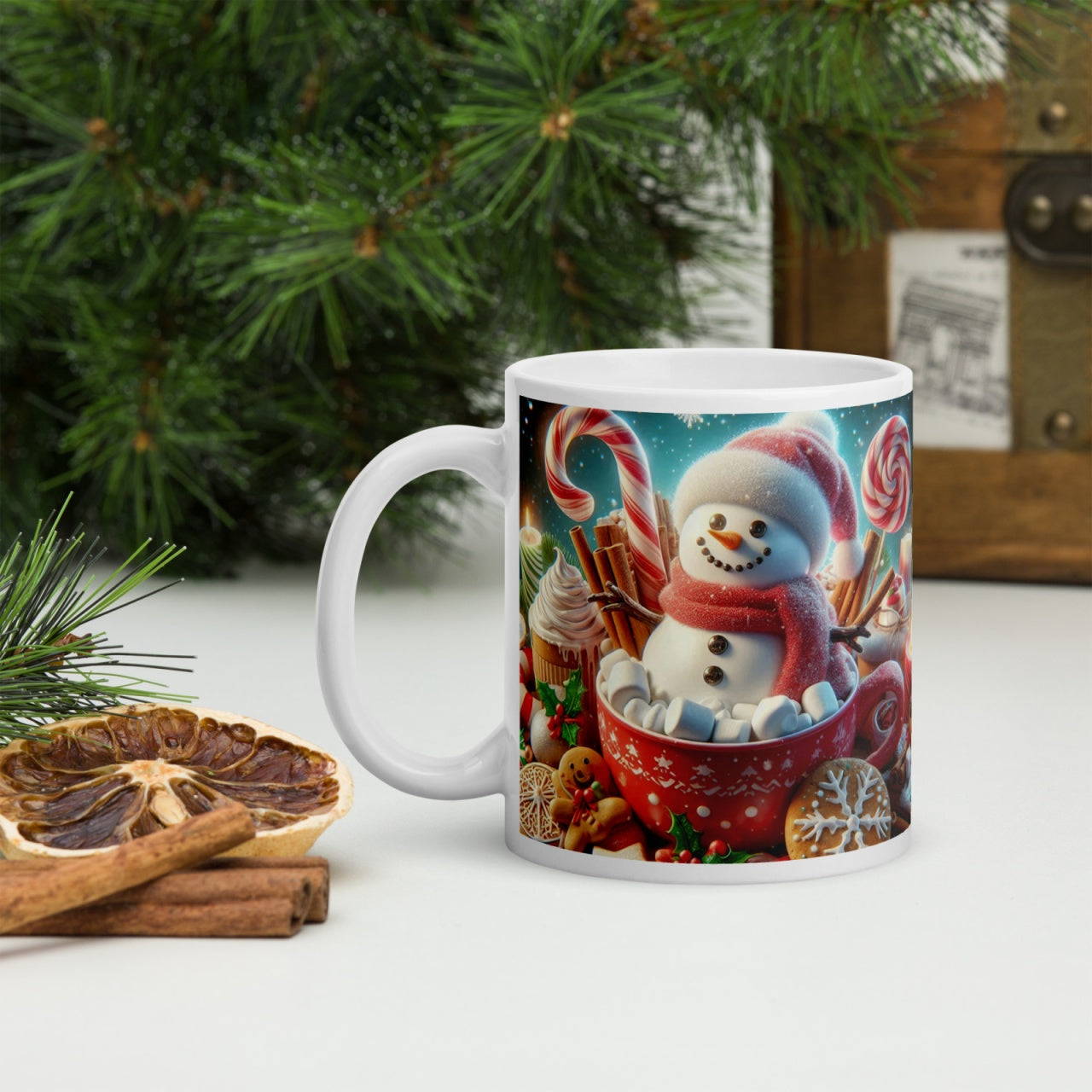 Cana ceramica Craciun 330 ml (11 oz) , design festiv, rezistenta